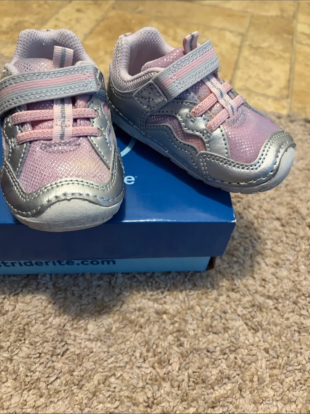 Stride Rite Little Kid Silver sneakers